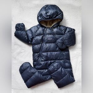 PATAGONIA Infant Hi-Loft Down Navy Bunting Winter Puffer 6-12mo (fits 12-24mo)